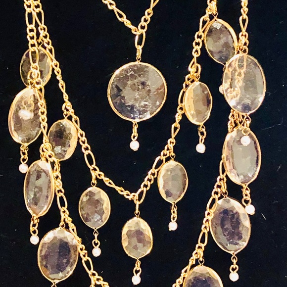 🌈 Elle Crystal Gem Statement Necklace - Picture 1 of 6